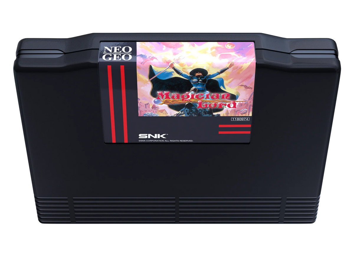 Karta gry Neo Geo Magician Lord z klasycznym designem i logo SNK