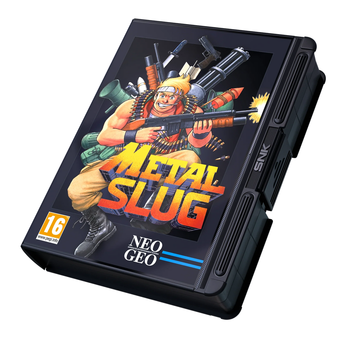 Metal Slug Neo Geo – klasyczna gra akcji na konsoli SNK z postacią w akcji i bronią