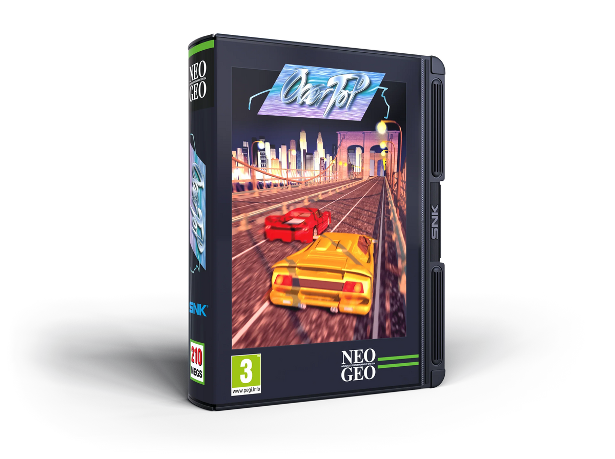 Kaseta gry Neo Geo Over Top z wyścigami samochodowymi, 210 MB, PEGI 3