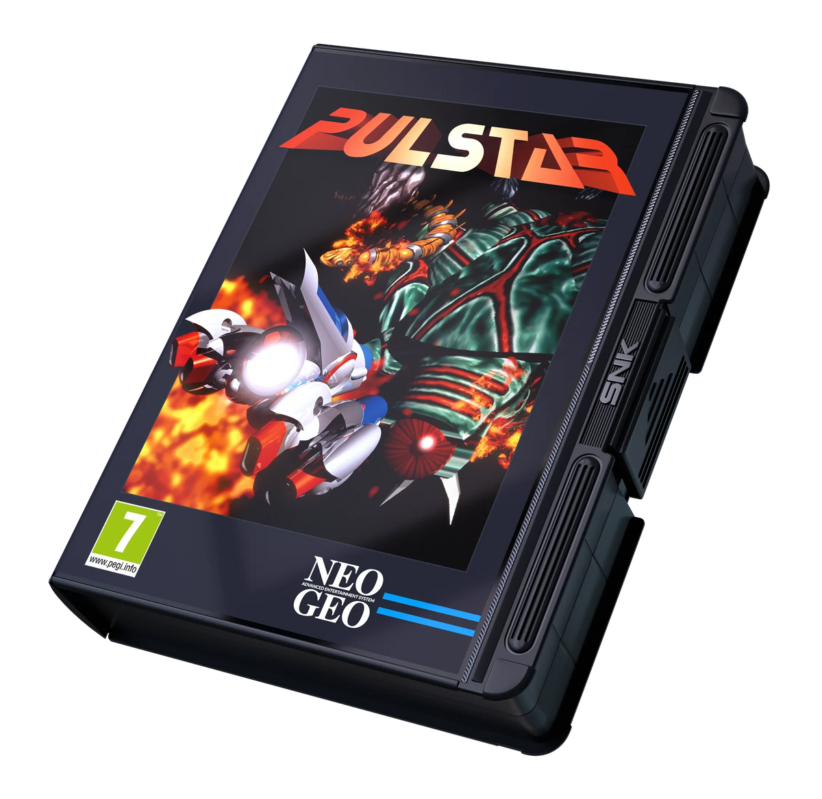Pulstar – gra Neo Geo AES, klasyczna konsola SNK z PEGI 7, idealna dla fanów retro gamingu
