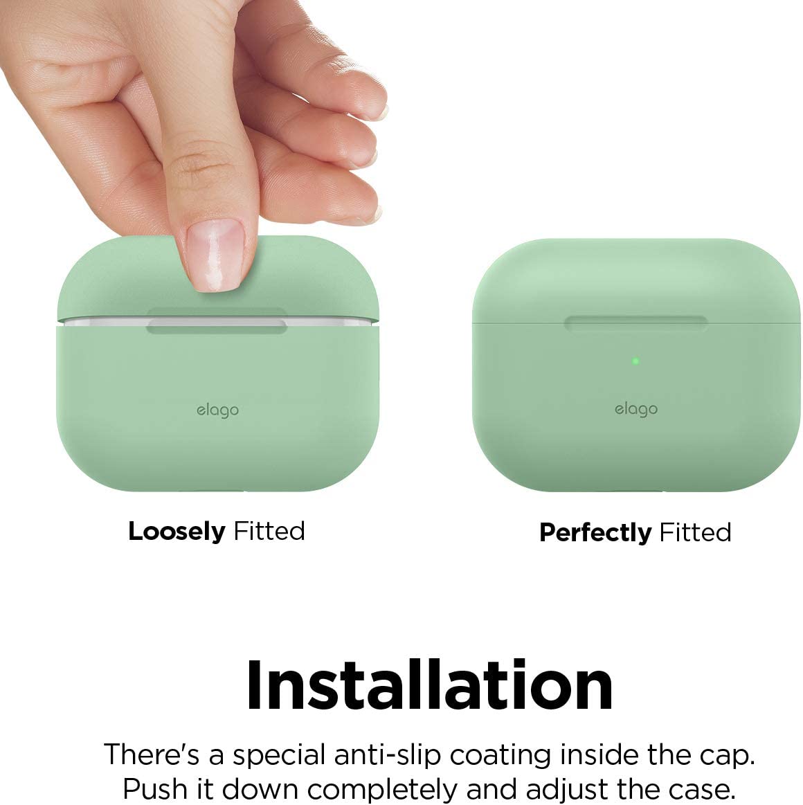 Elago - Silicone Basic Case with Fabric Lanyard for AirPods Pro 2