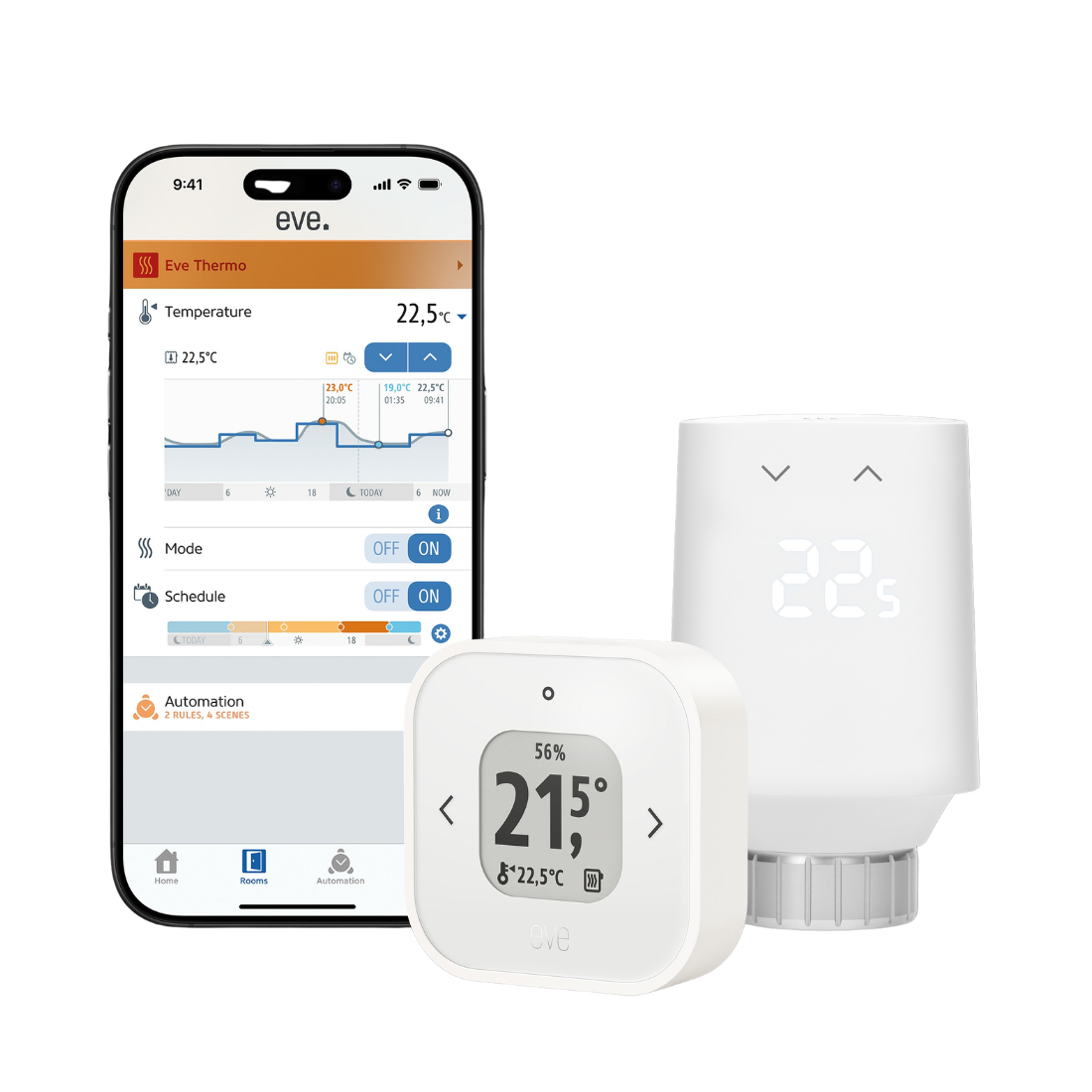 Eve – Thermo Comfort Set Matter – Smart Radiator Valve and Heating Controller Set