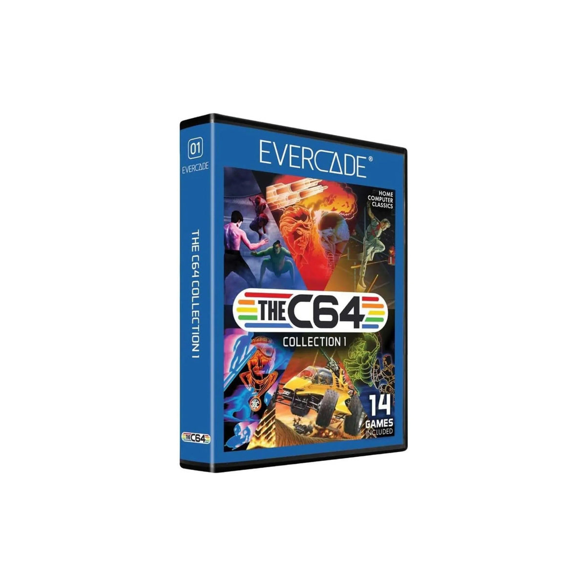 Pudełko gier Evercade The C64 Collection 1 z 14 klasycznymi grami komputerowymi