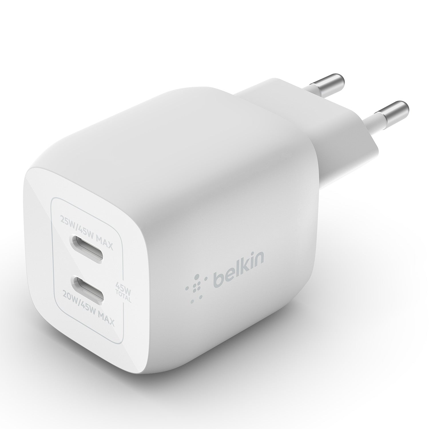 Belkin - BoostCharge Pro Dual USB-C GaN Wall Charger with PPS 45W