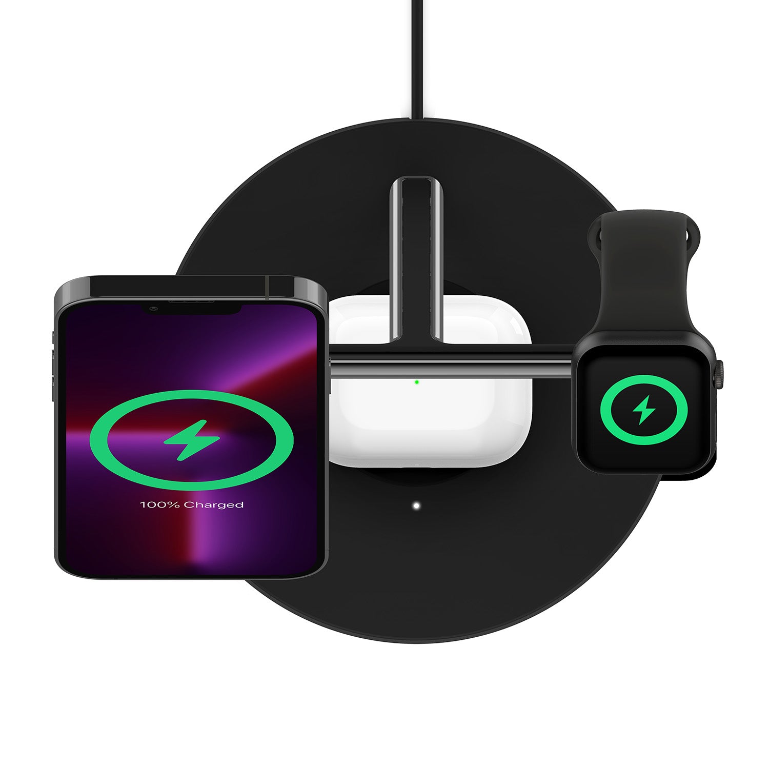 Belkin - BoostCharge Pro 3-in-1 Wireless Charger with Official MagSafe Charging 15W