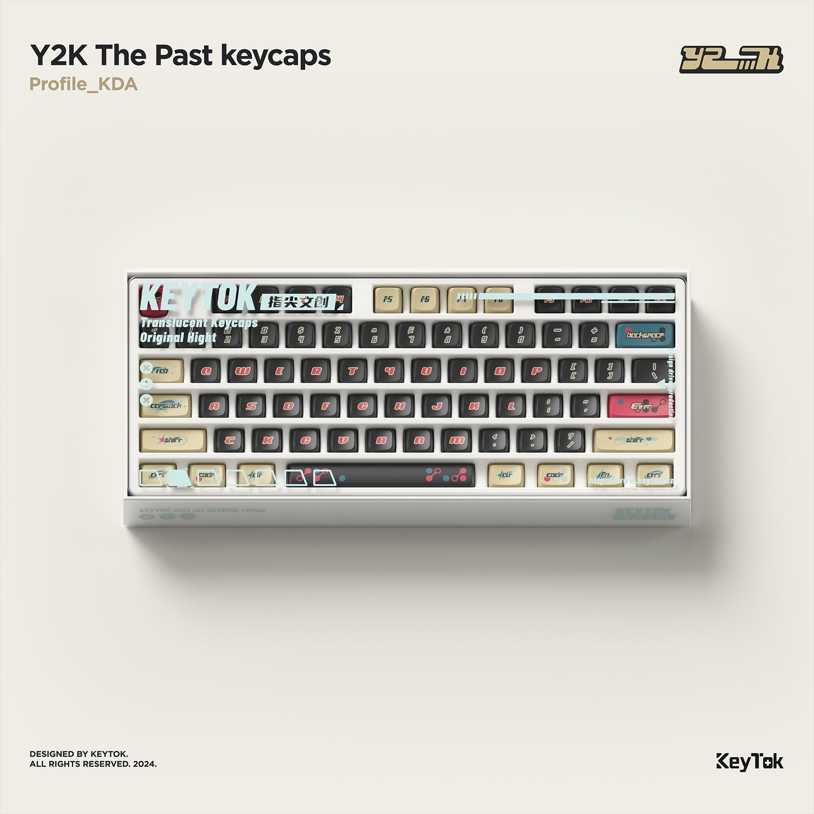 KeyTok - Y2K KDA  Dye-sub PBT Keycaps