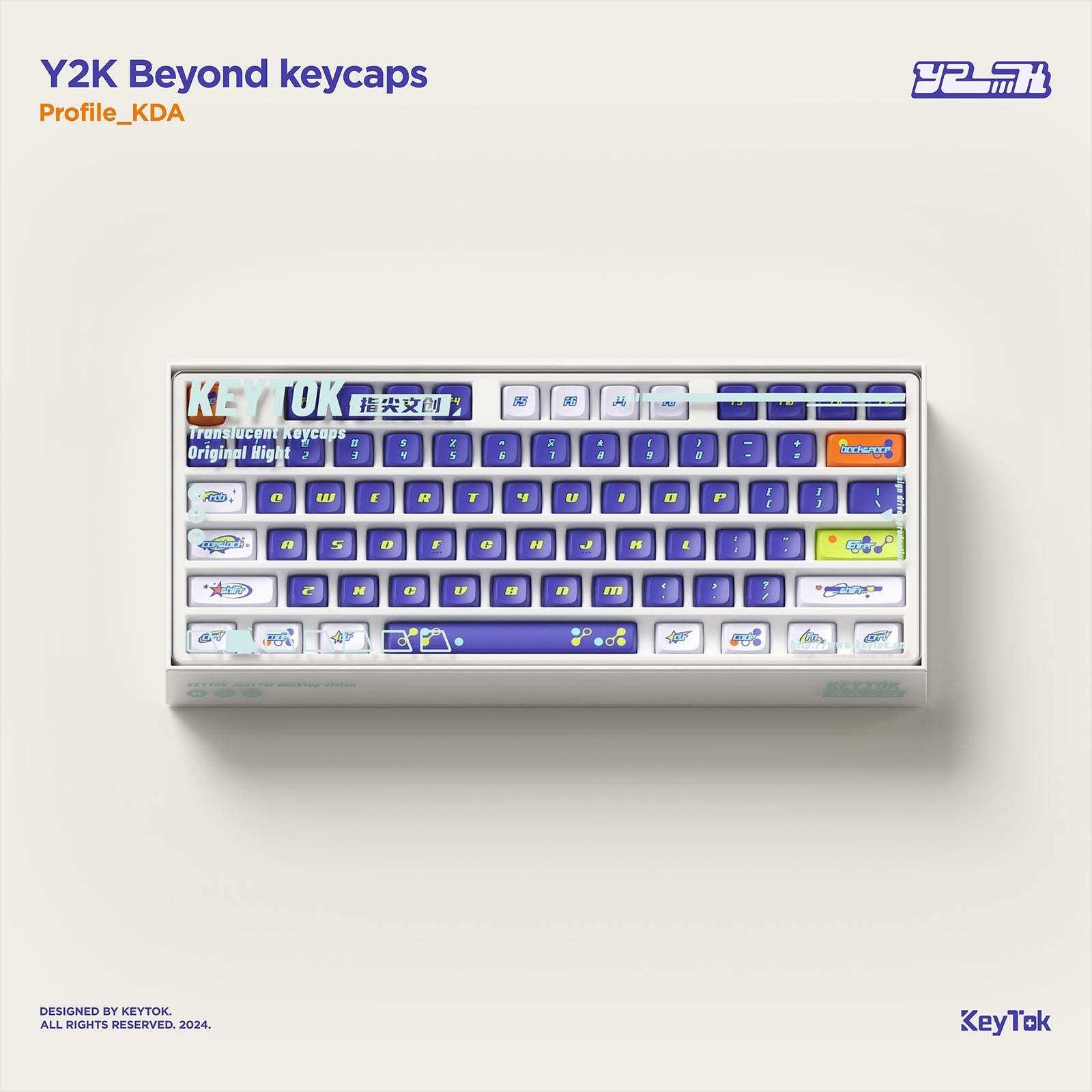 KeyTok - Y2K KDA  Dye-sub PBT Keycaps