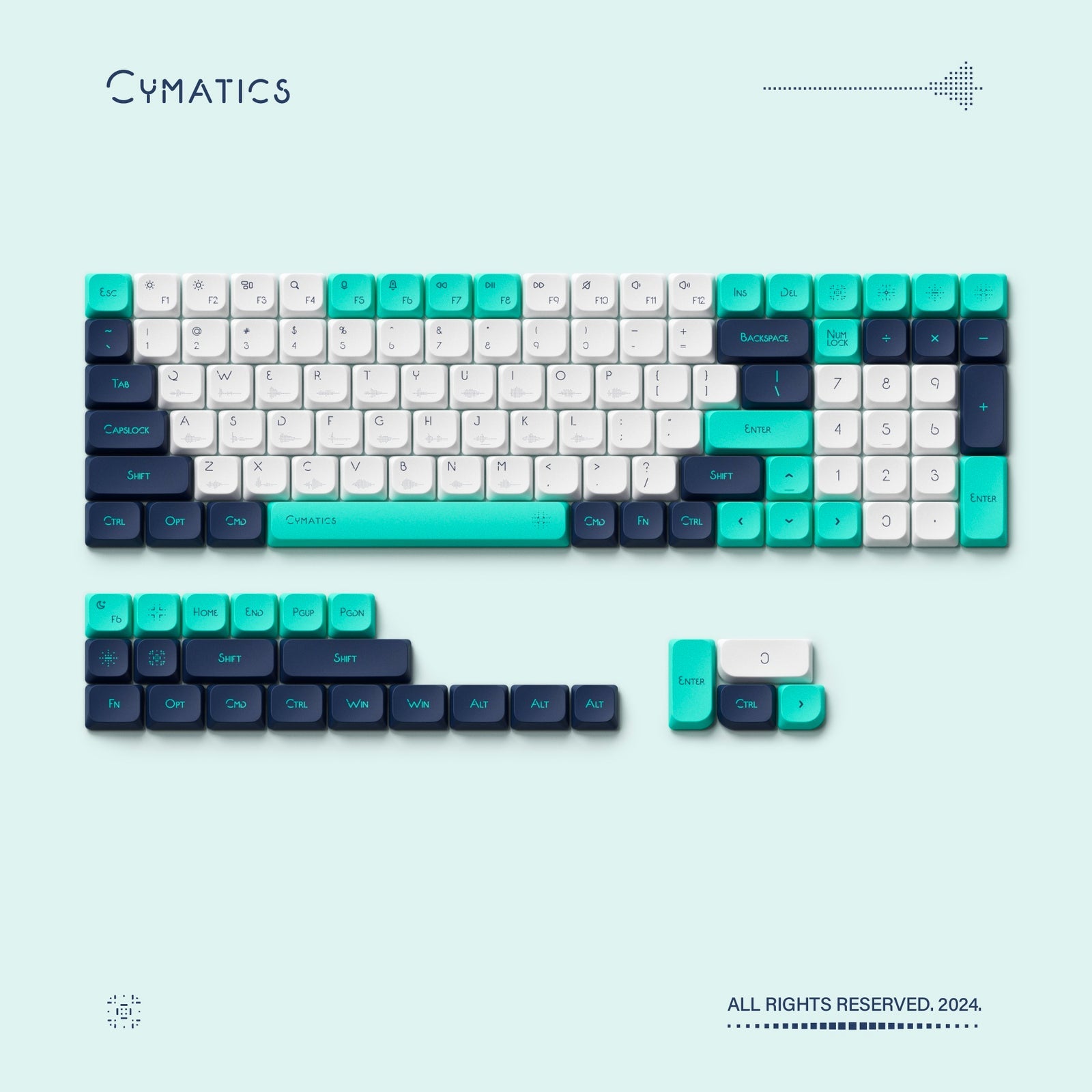 NuPhy - Cymatics nSA Profile Dye-sub PBT Keycaps