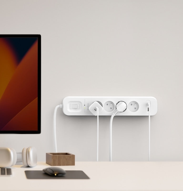 Belkin - Power Strip, 4-sockets + 1xUSB-A 1xUSB-C 525J, 2m