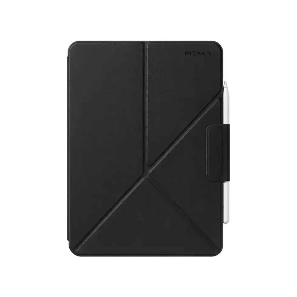 Czarny etui na tablet z rysikiem, nowoczesny design, akcesoria biurowe do home office