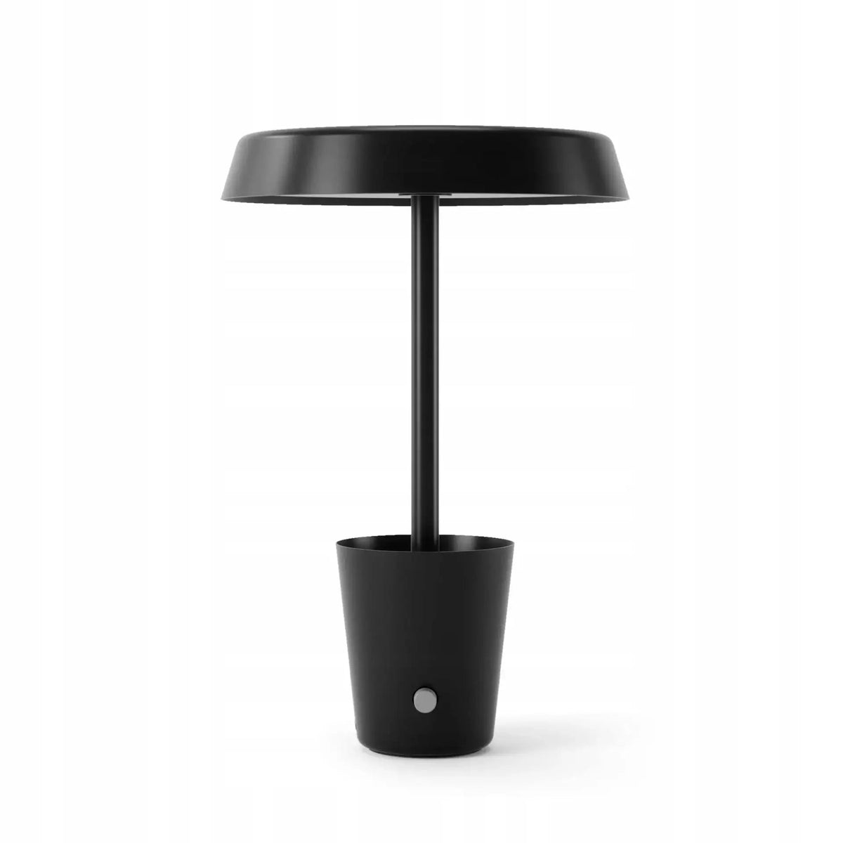Czarna lampa biurkowa z podstawą na biurko, idealna do home office i desk setupu