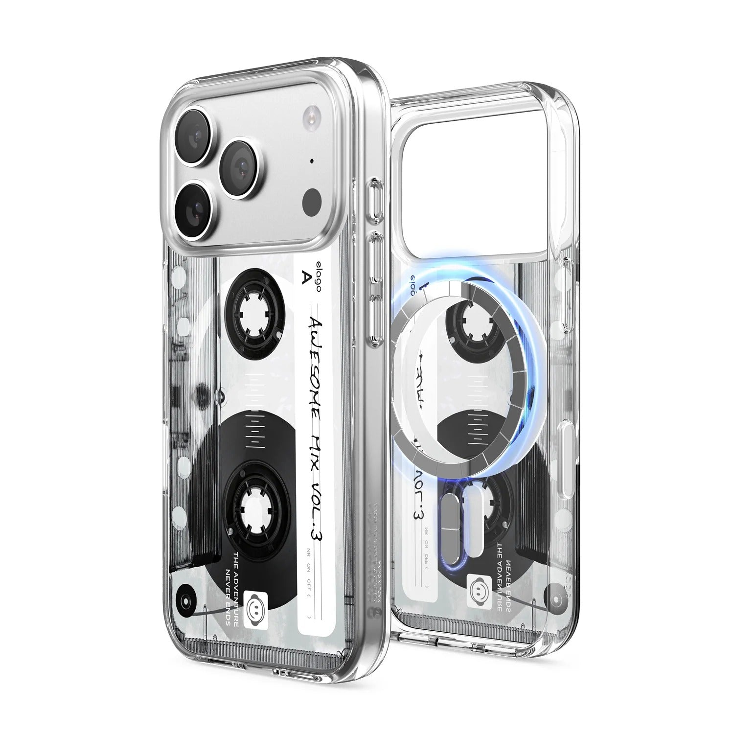 Elago - Cassette Tape 2 Monthly MagSafe Clear Case for iPhone 17 / Pro / Pro Max / Air