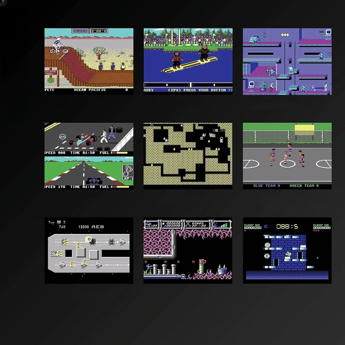 Kolekcja klasycznych gier wideo z lat 80. i 90. – idealne dla nostalgików i fanów retro gamingu.