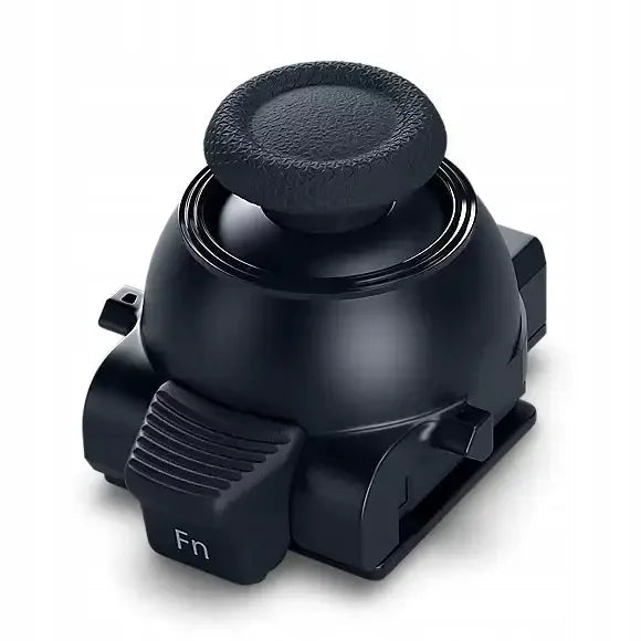 Czarny joystick ergonomiczny z przyciskiem Fn, idealny do personalizacji desk setupu i pracy w home office
