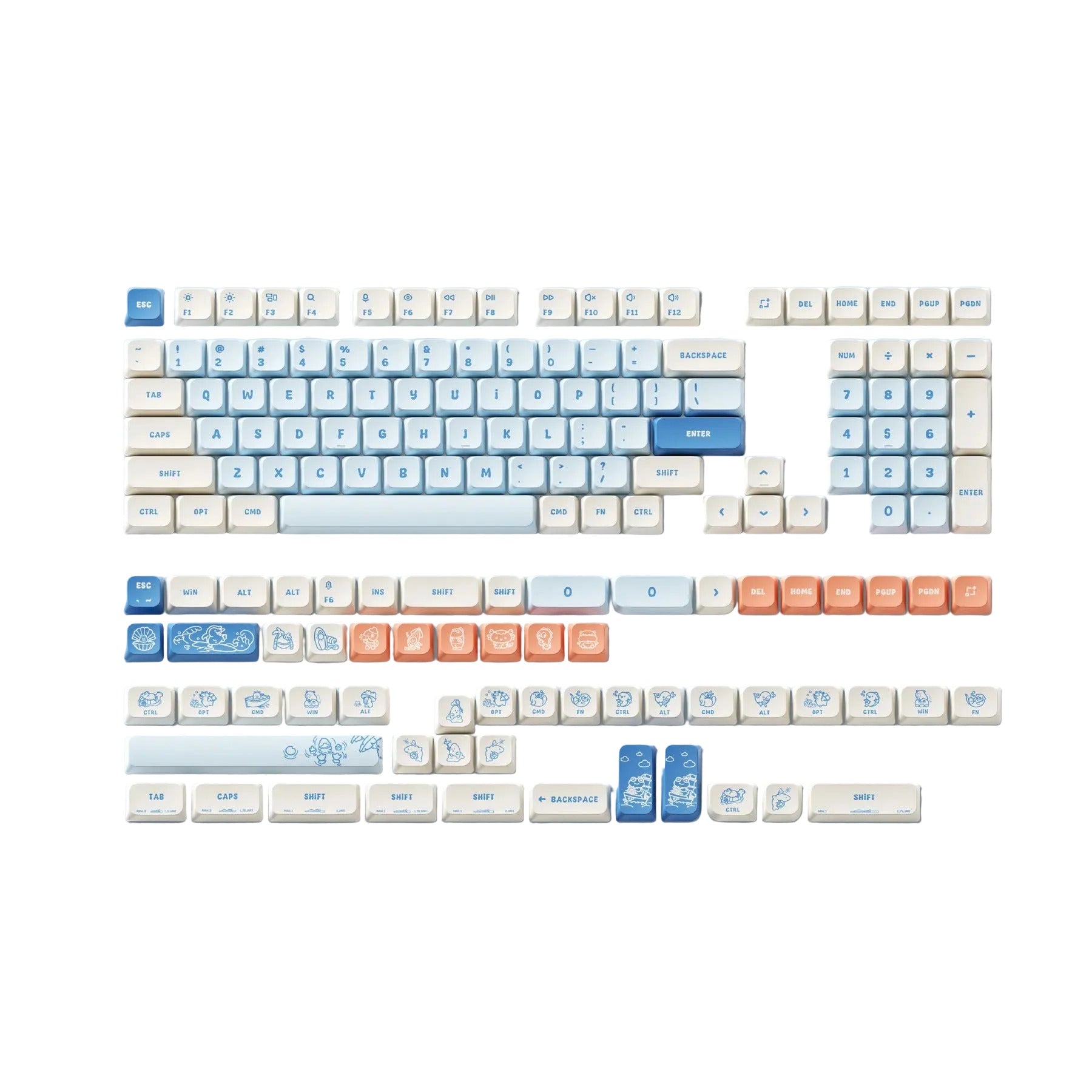 NuPhy x Riel - Aquarium nSA Profile Dye-Sub PBT Keycaps
