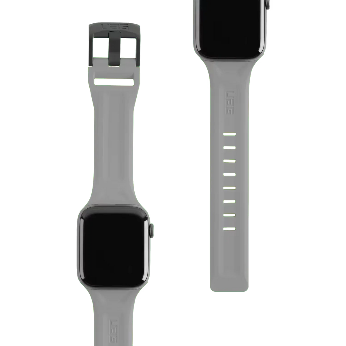 Szary pasek UAG do smartwatcha, idealny akcesorium do Home Office i stylowego desk setupu