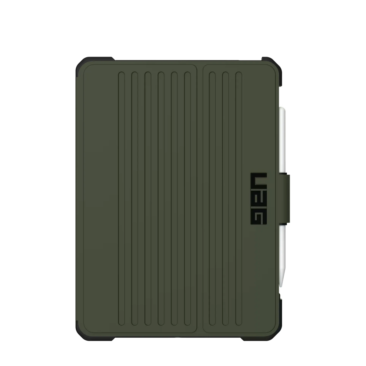 Zielony etui na tablet z uchwytem na długopis, idealne do home office i pracy mobilnej