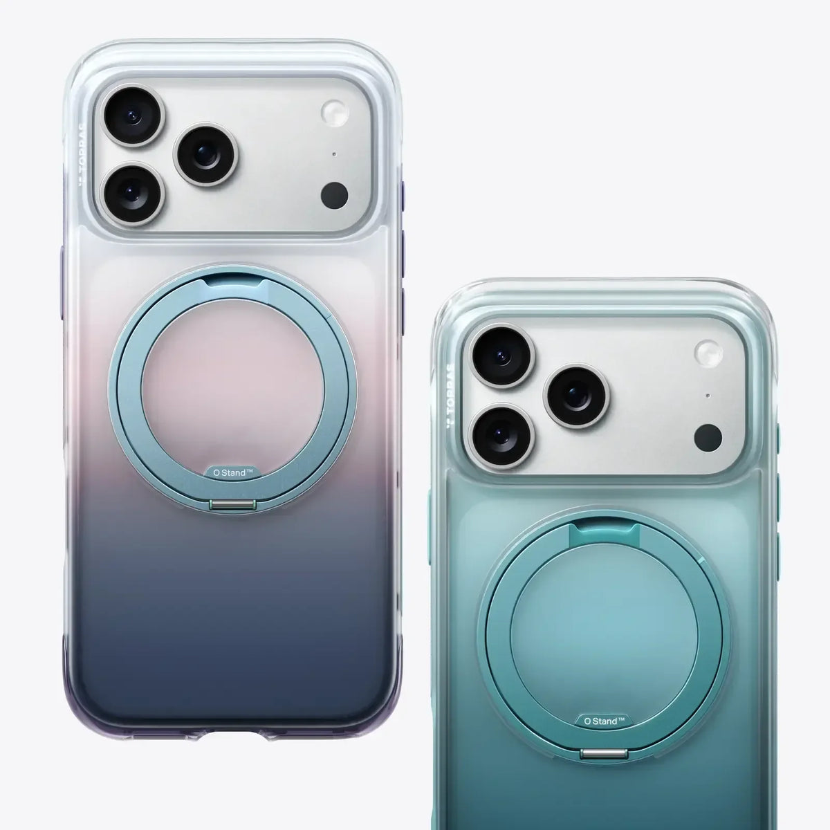 Przeźroczyste etui na iPhone z magnetycznym uchwytem O Stand™ w gradientowych kolorach