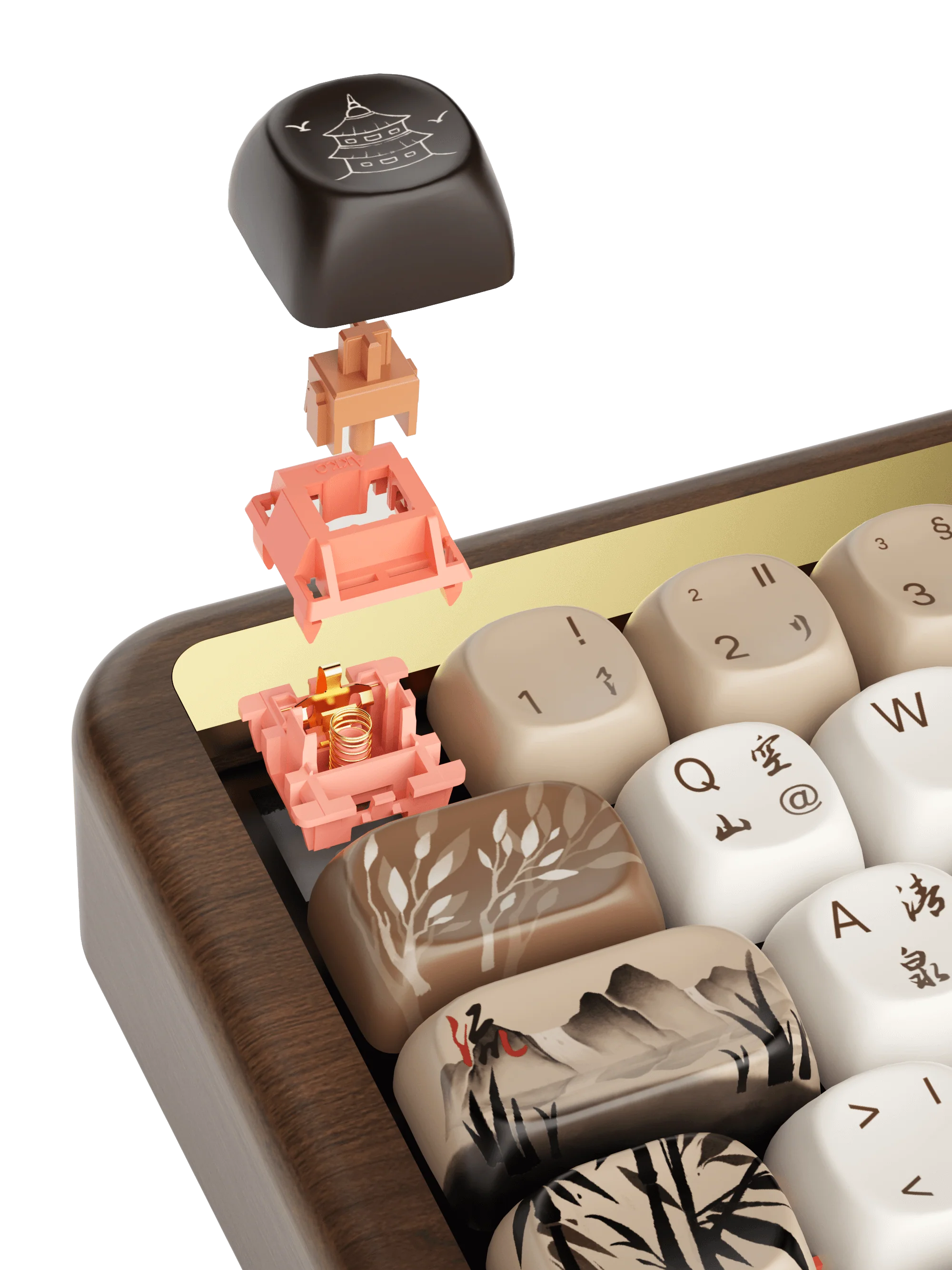 Akko - MU01 Mountain Seclusion Wooden Mechanical Keyboard