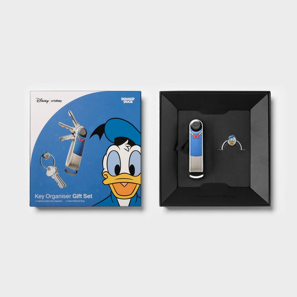Orbitkey X Disney - Donald Duck Hybrid Leather Key Organizer + Ring v2 Kit