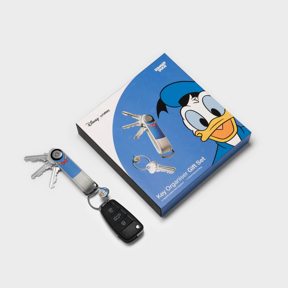Orbitkey X Disney - Donald Duck Hybrid Leather Key Organizer + Ring v2 Kit