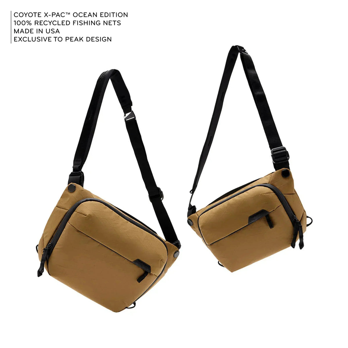 Torba na ramię Coyote X-Pac Ocean Edition z recyklingowych sieci rybackich, idealna do biura domowego