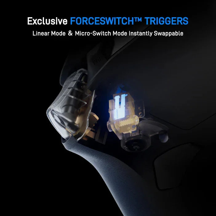Mechaniczne przyciski FORCESWITCH™ z wymiennym trybem liniowym i mikro-przełącznika, idealne dla setupu biurowego.