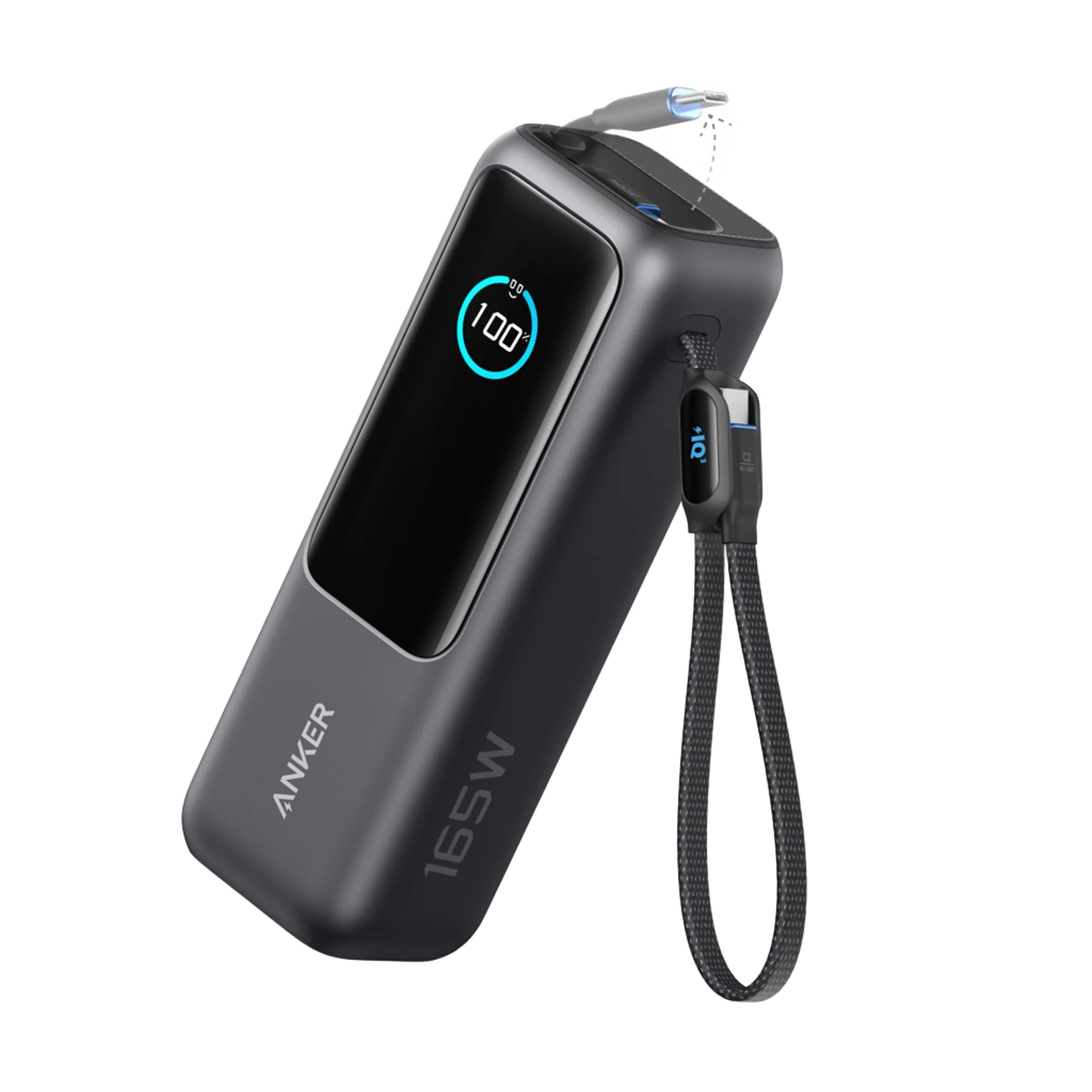 Anker - Laptop Power Bank (25K, 165W, Built-In and Retractable Cables)