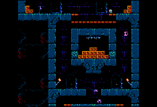 Pixelowa gra w stylu retro z labiryntem i skrzyniami, idealna dla fanów gier klasycznych.