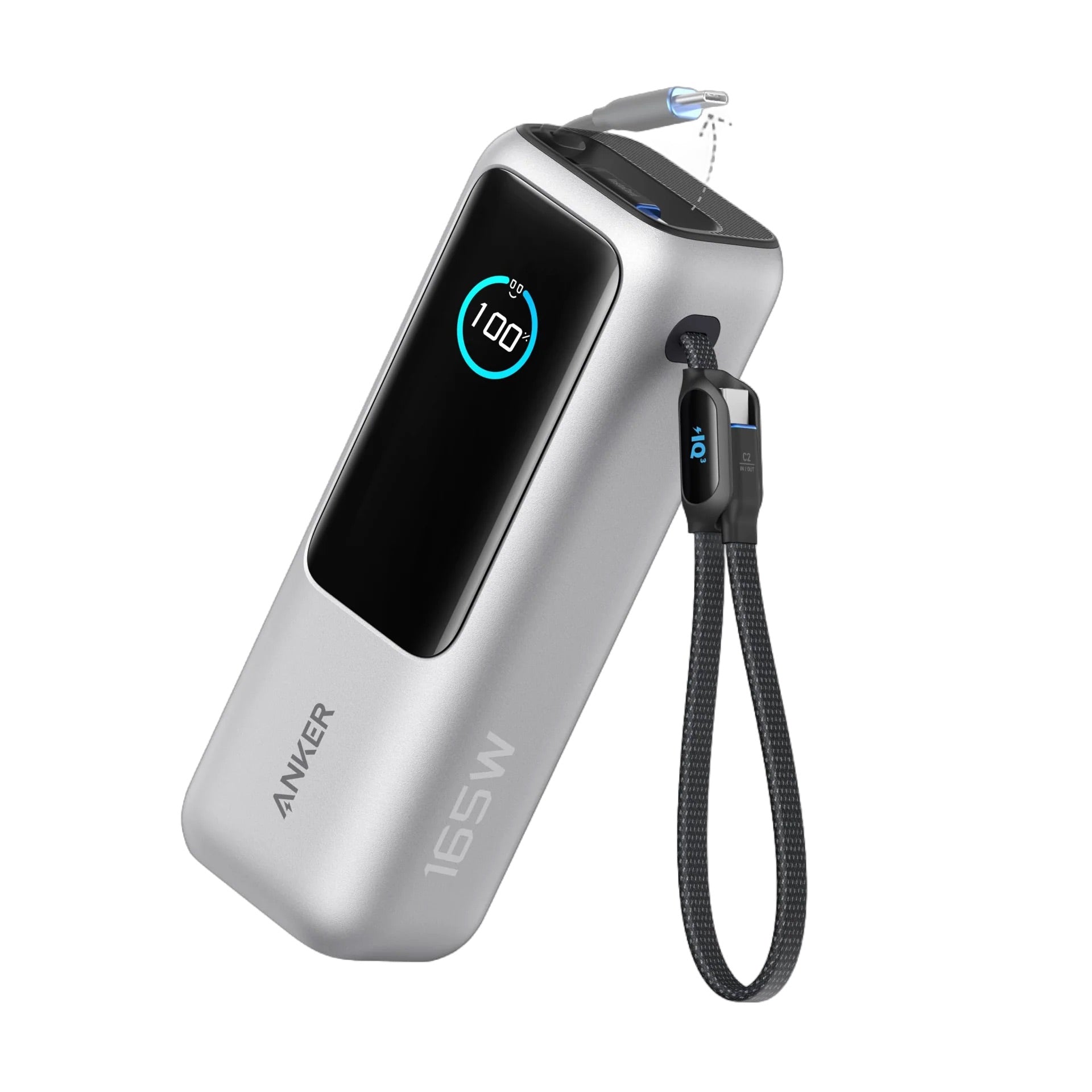 Anker - Laptop Power Bank (25K, 165W, Built-In and Retractable Cables)