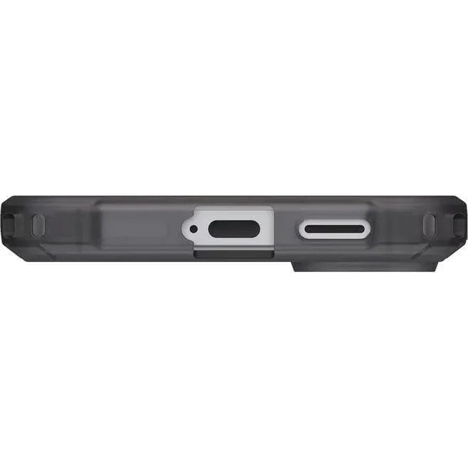 Czarny etui z portami USB-C i ładowarką dla smartfona