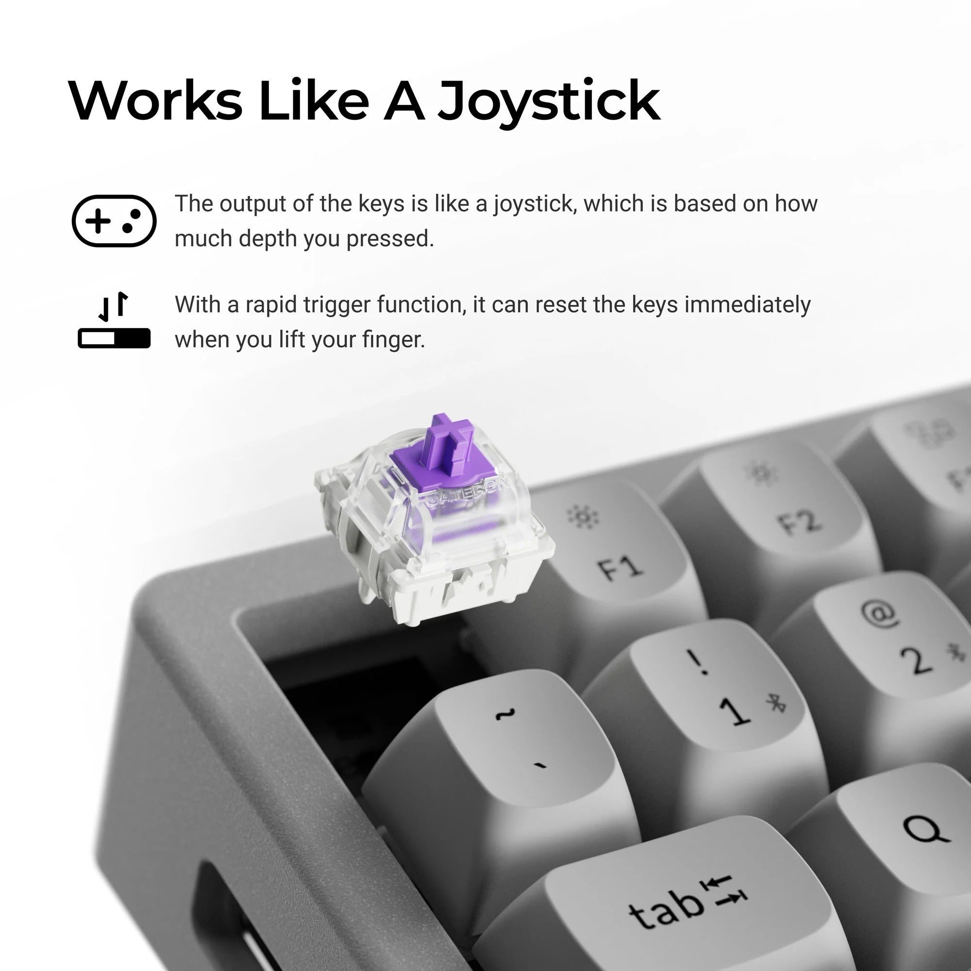 Keychron - K2 HE Wireless Magnetic Switch Custom Keyboard Concrete Edition