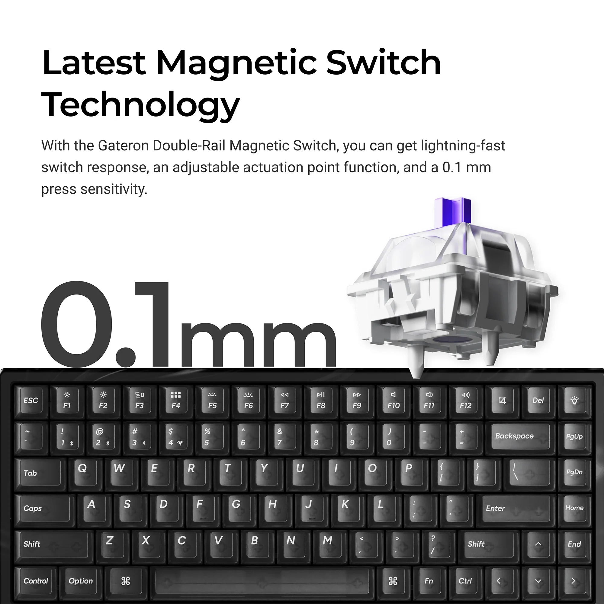 Keychron - K2 HE Wireless Magnetic Switch Custom Keyboard Resin Edition