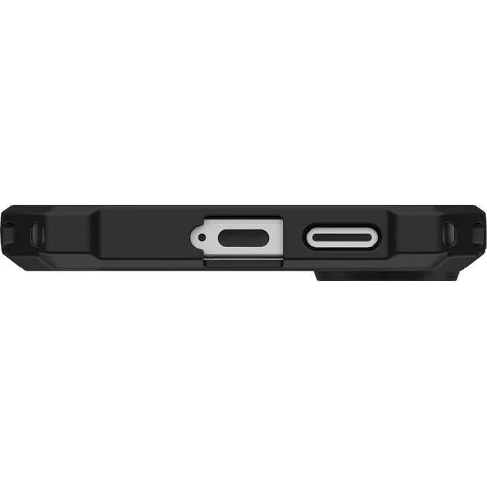Czarny obudowa z portami USB-C i micro-USB, idealna do akcesoriów biurowych i setupu domowego