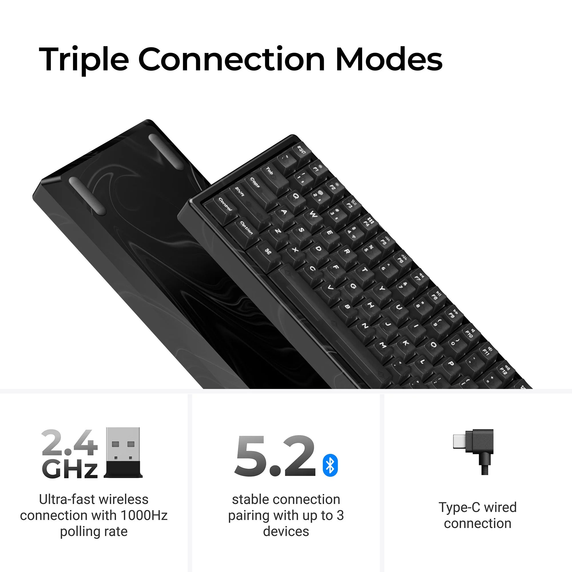 Keychron - K2 HE Wireless Magnetic Switch Custom Keyboard Resin Edition