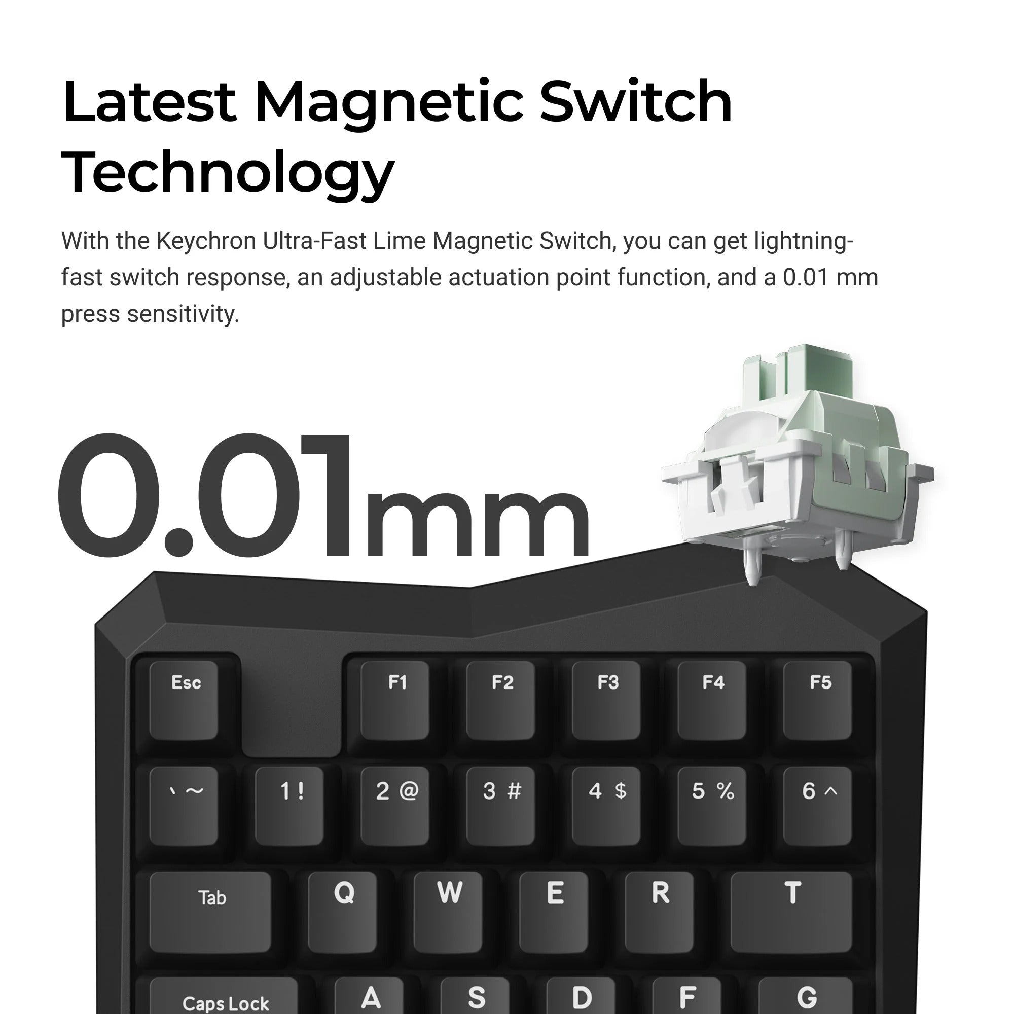 Keychron - C0 HE One Handed Magnetic Switch Gaming Keyboard