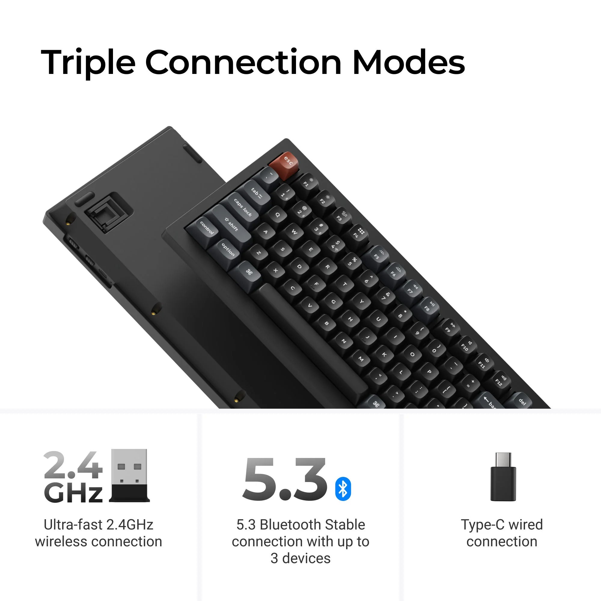 Keychron - V1 Ultra 8K Wireless Custom Mechanical Keyboard