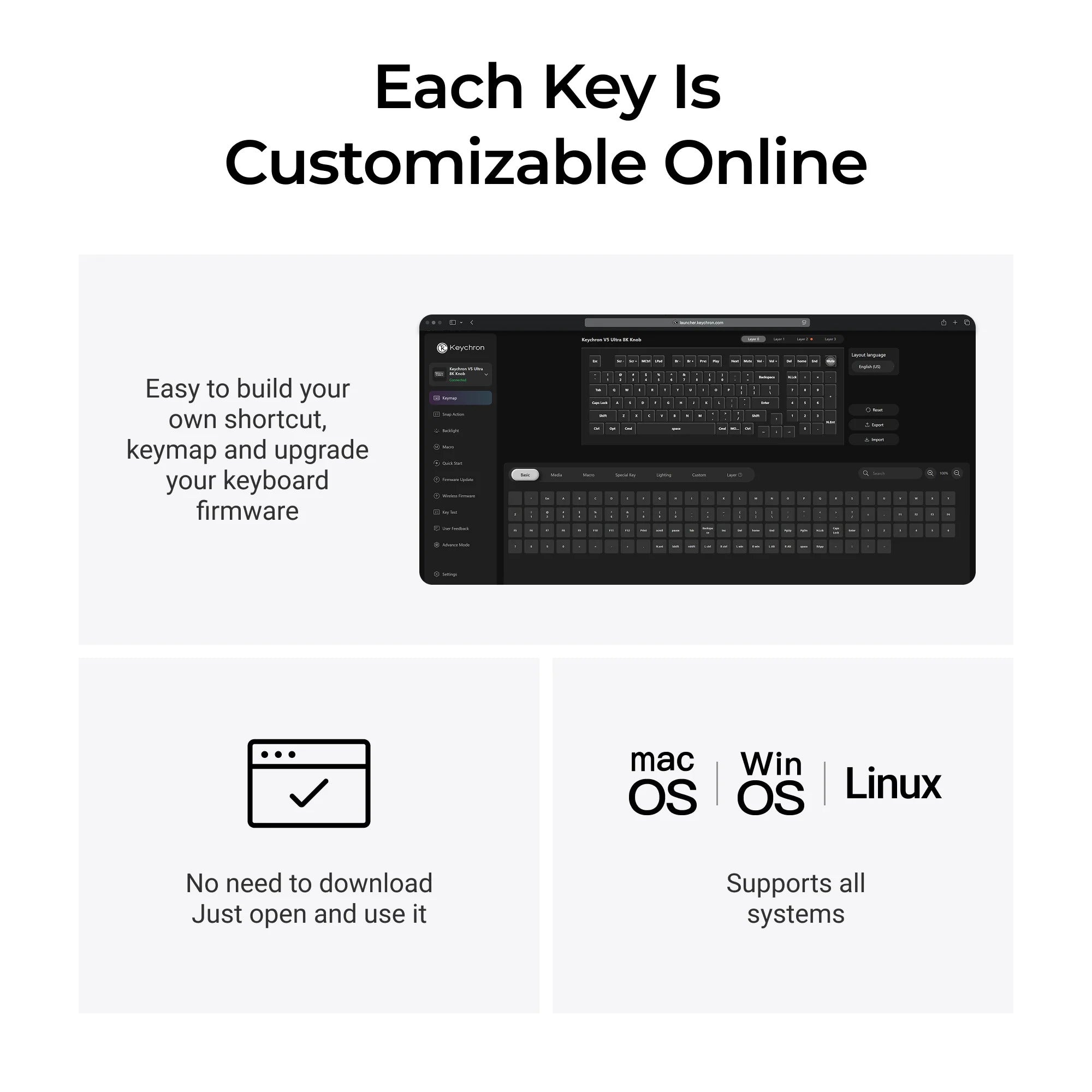 Keychron - V5 Ultra 8K Wireless Custom Mechanical Keyboard