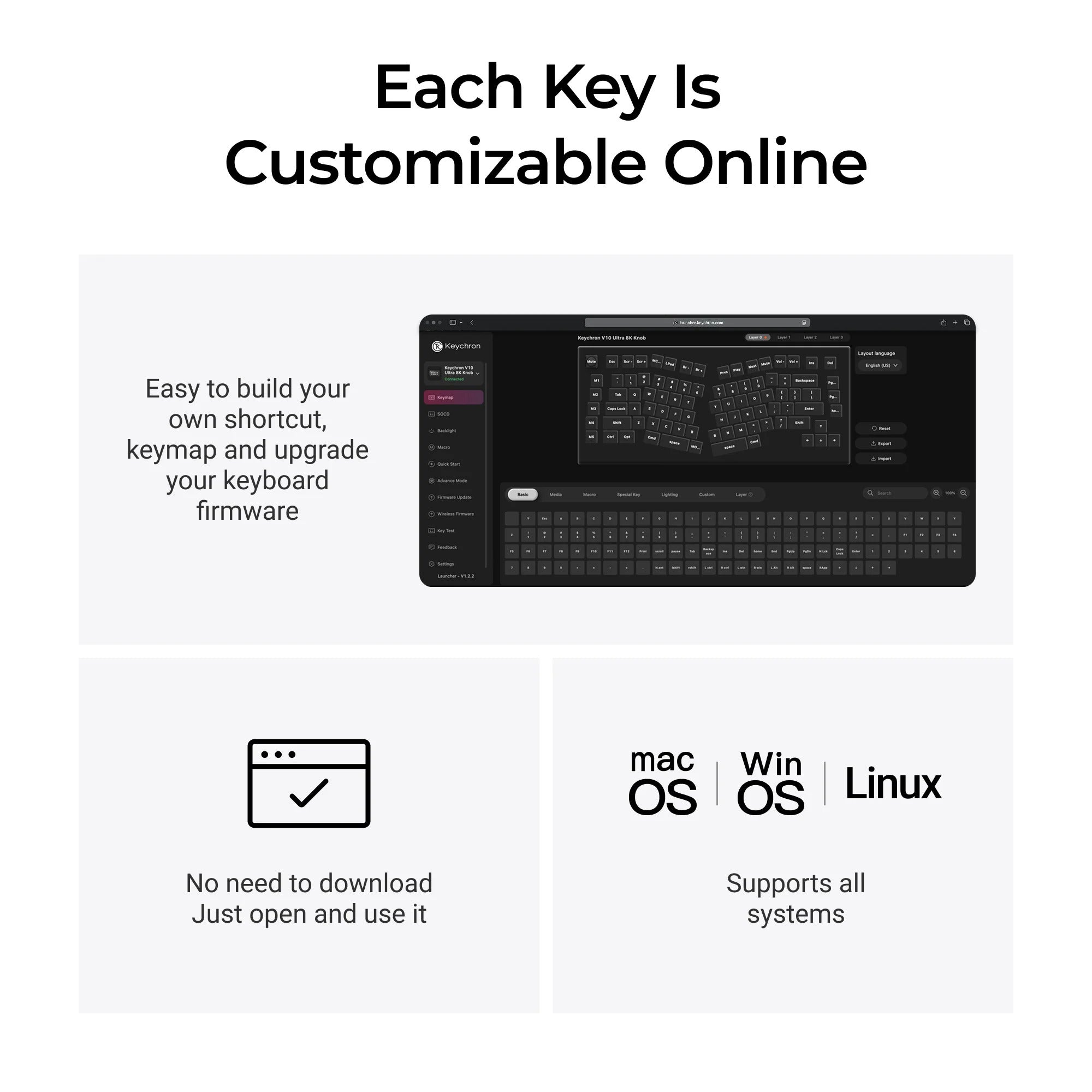 Keychron - V10 Ultra 8K Wireless Custom Mechanical Keyboard