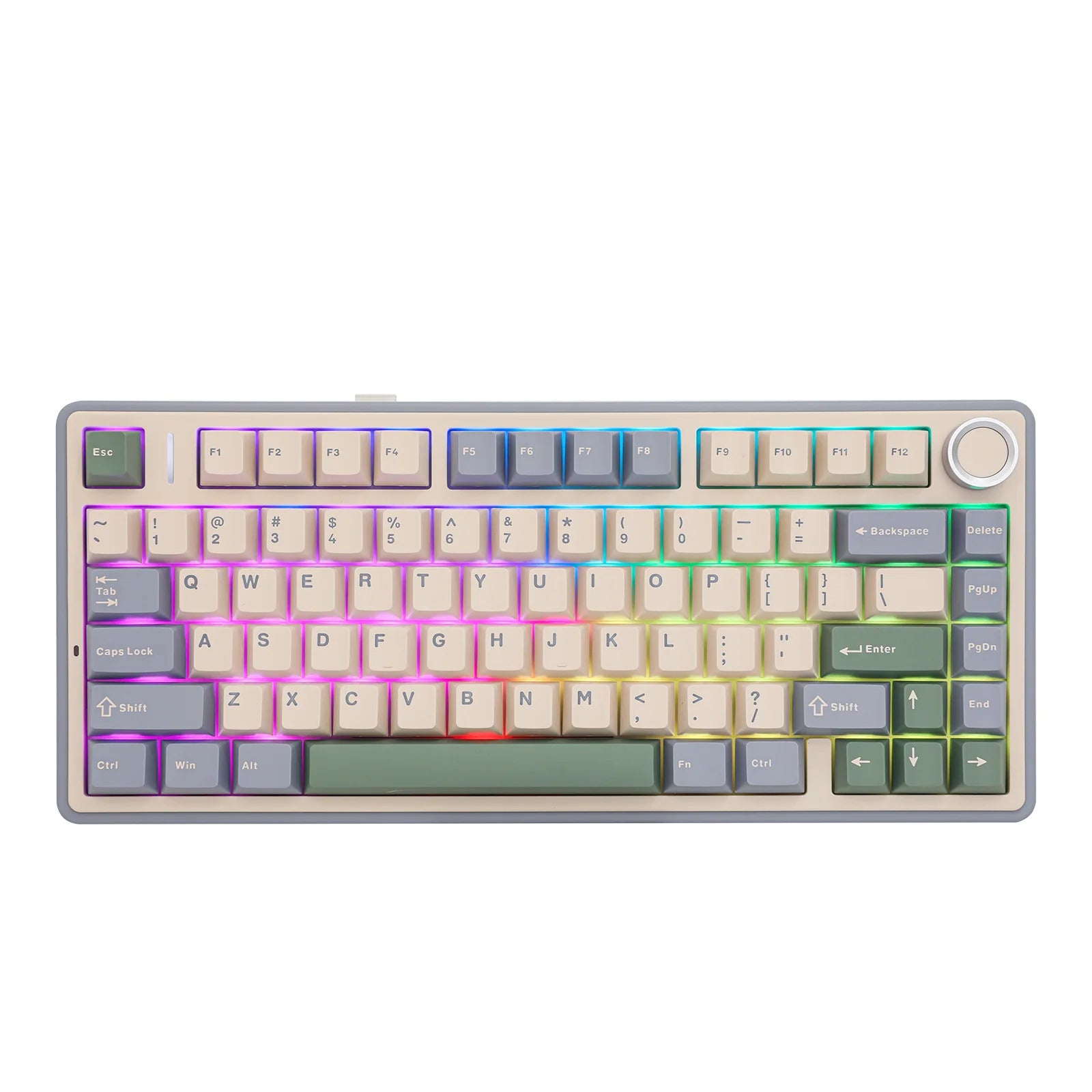 AULA - F75 - Gasket-Mounted Triple Modes Wireless Mechanical Keyboard - Cedar Green
