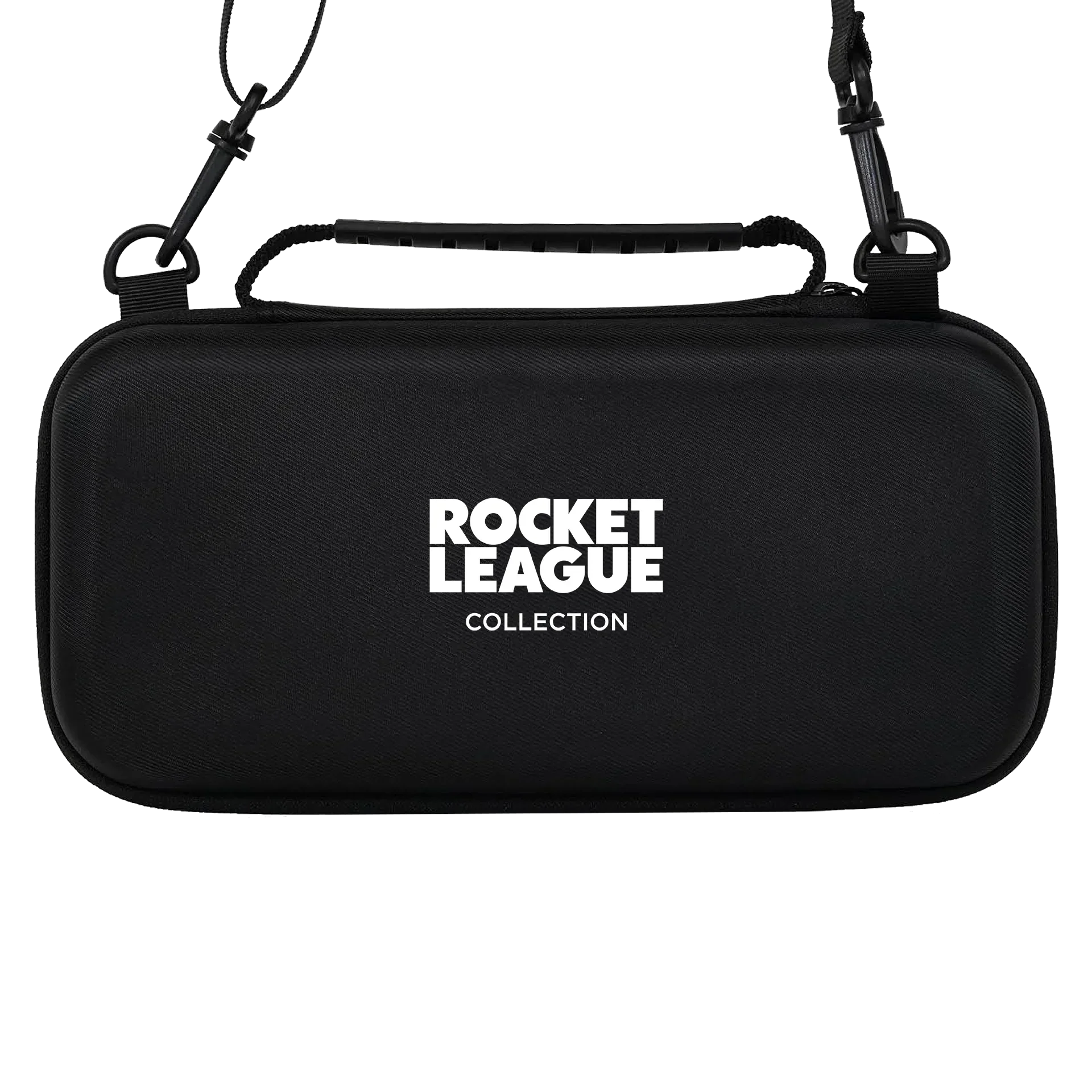 Czarna torba na akcesoria Rocket League Collection z uchwytem i paskiem na ramię, idealna do przenoszenia sprzętu.