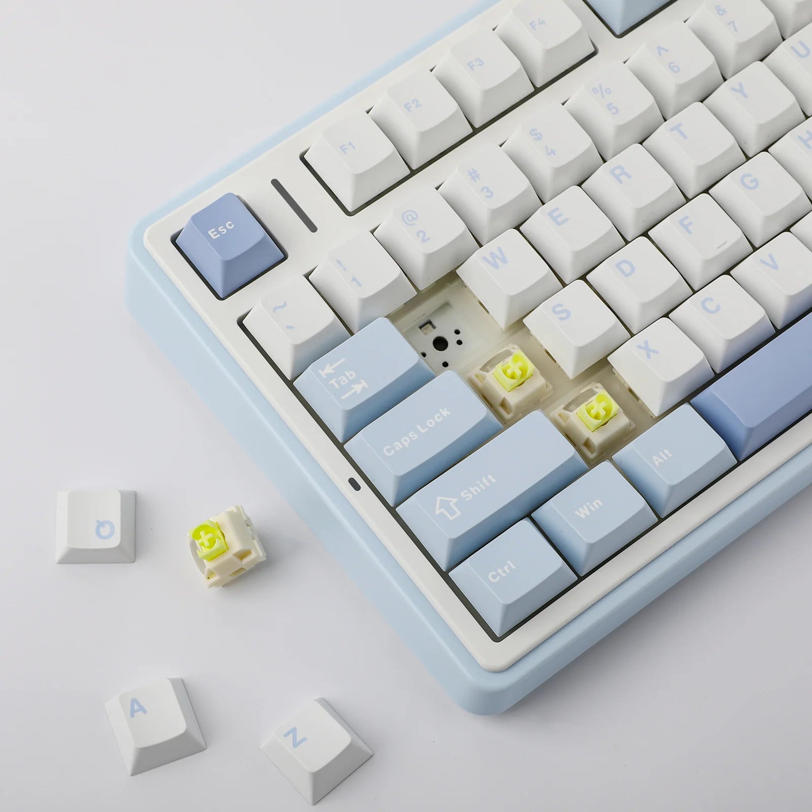 AULA - F75 - Gasket-Mounted Triple Modes Wireless Mechanical Keyboard - Sea Salt Blue