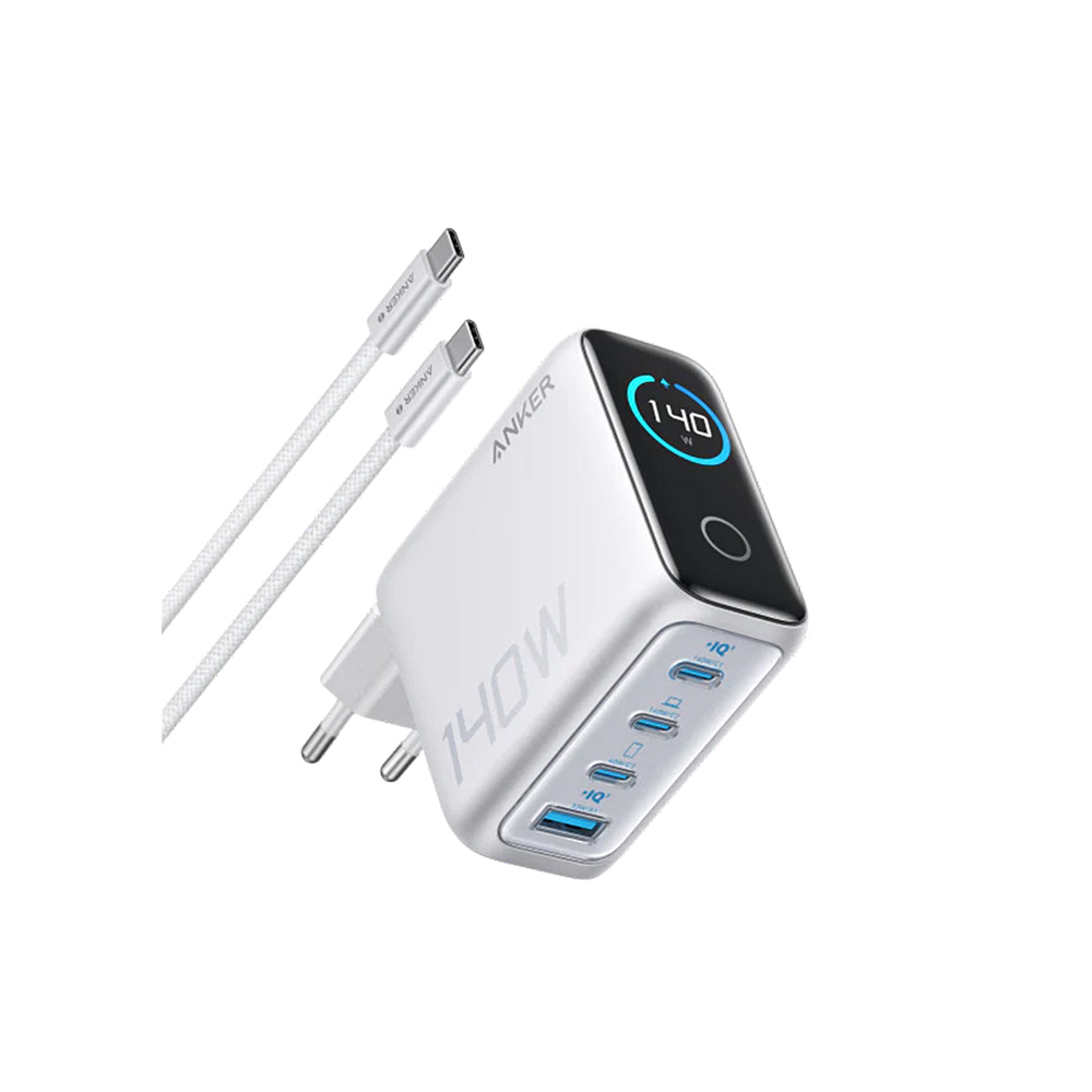 Anker - Charger (140W, 4-Port, PD 3.1) with USB-C Cable