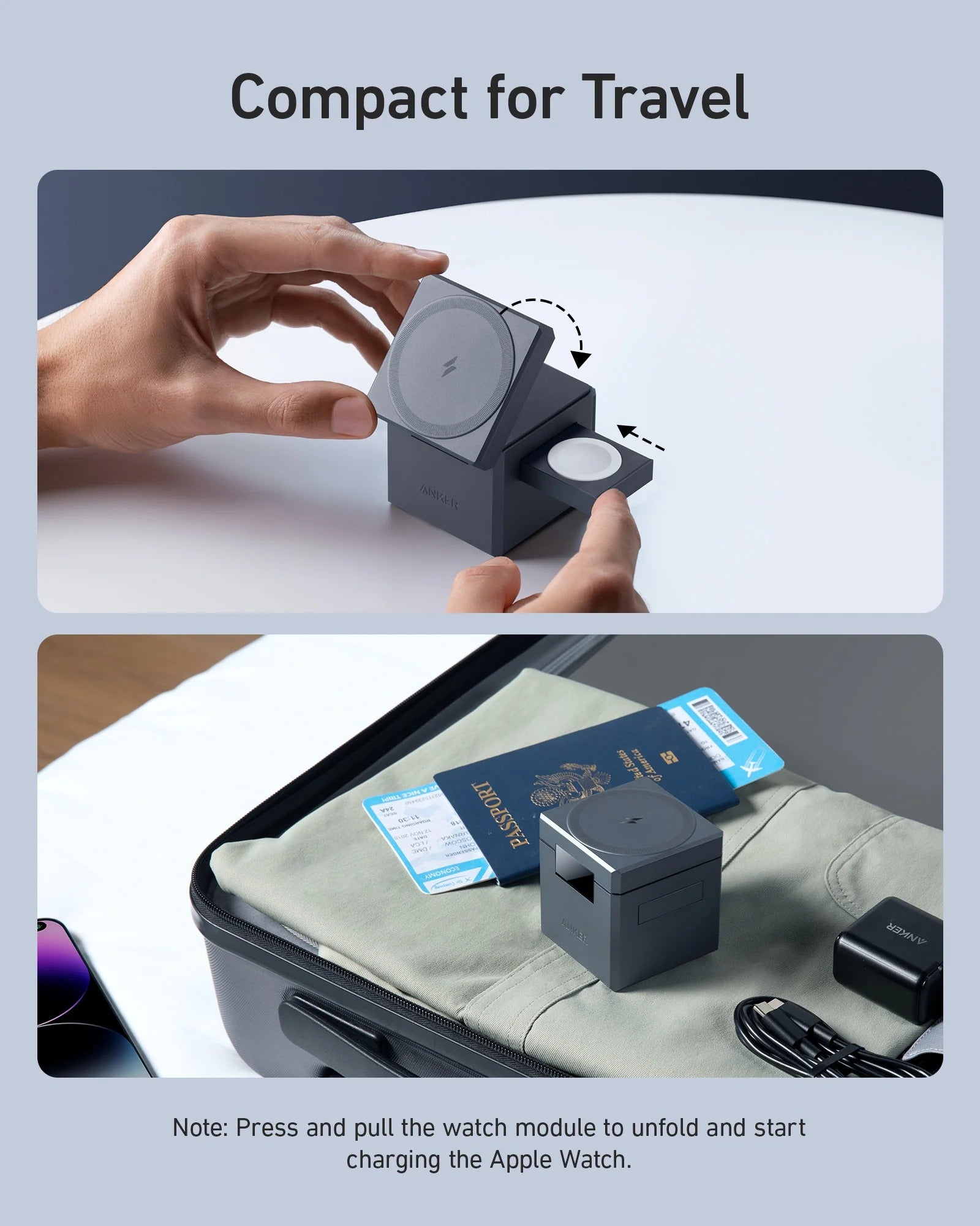 Anker - 3-in-1 Cube with MagSafe Charger