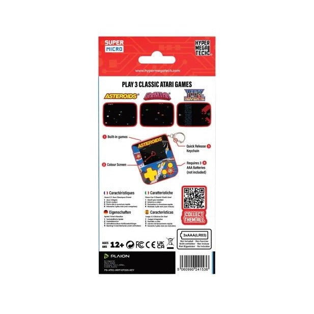 Evercade - Super Micro - Asteroids Keychain Gamer Retro Mini Console
