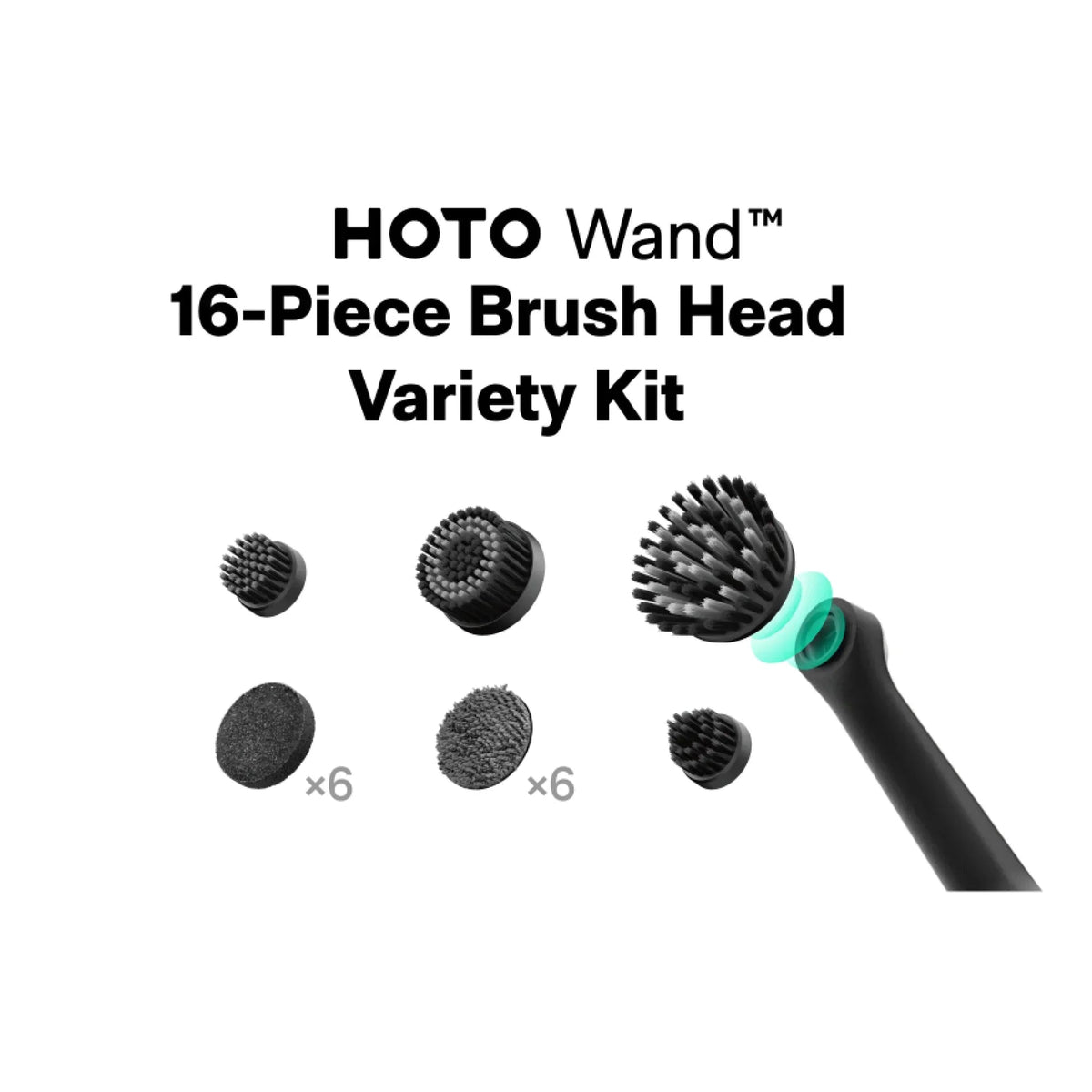 Zestaw 16 głowic do szczotki HOTO Wand™ dla precyzyjnej czystości