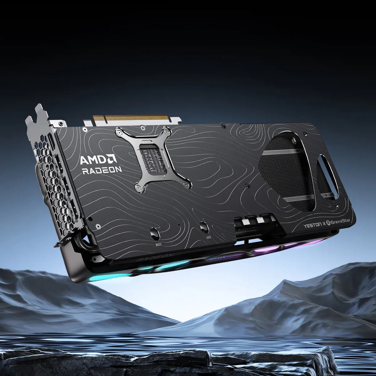 GravaStar x Yeston - AMD RADEON RX 9070 XT 16G GDDR6 Mercury Nova OC - Graphics Card