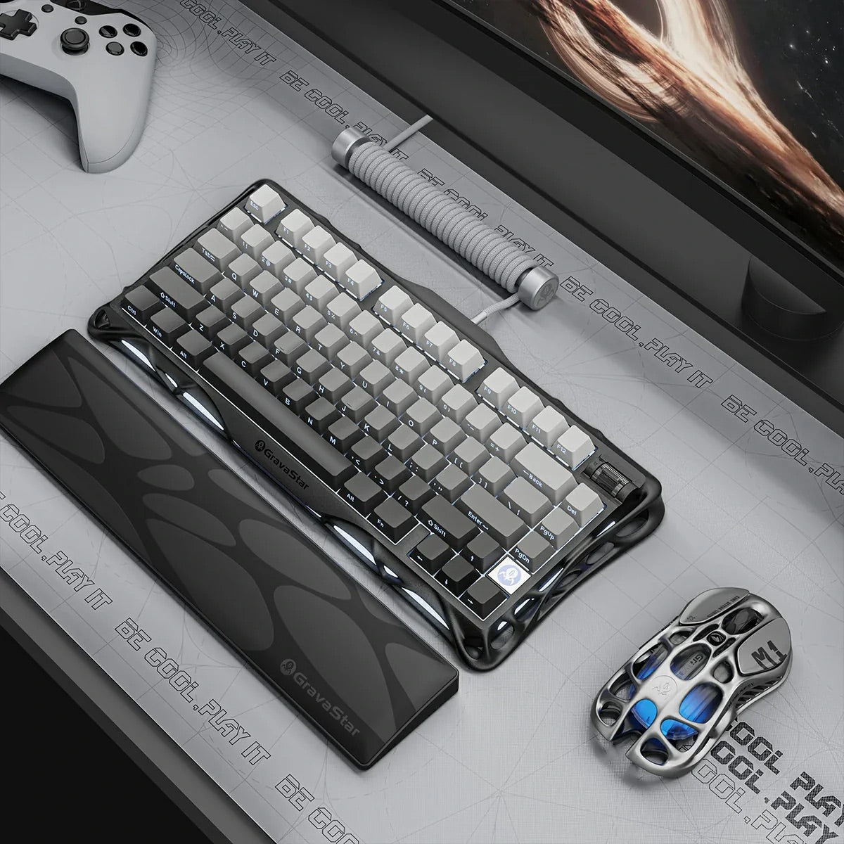 GravaStar - Mercury K1 Gradient Black - Wireless Mechanical Keyboard