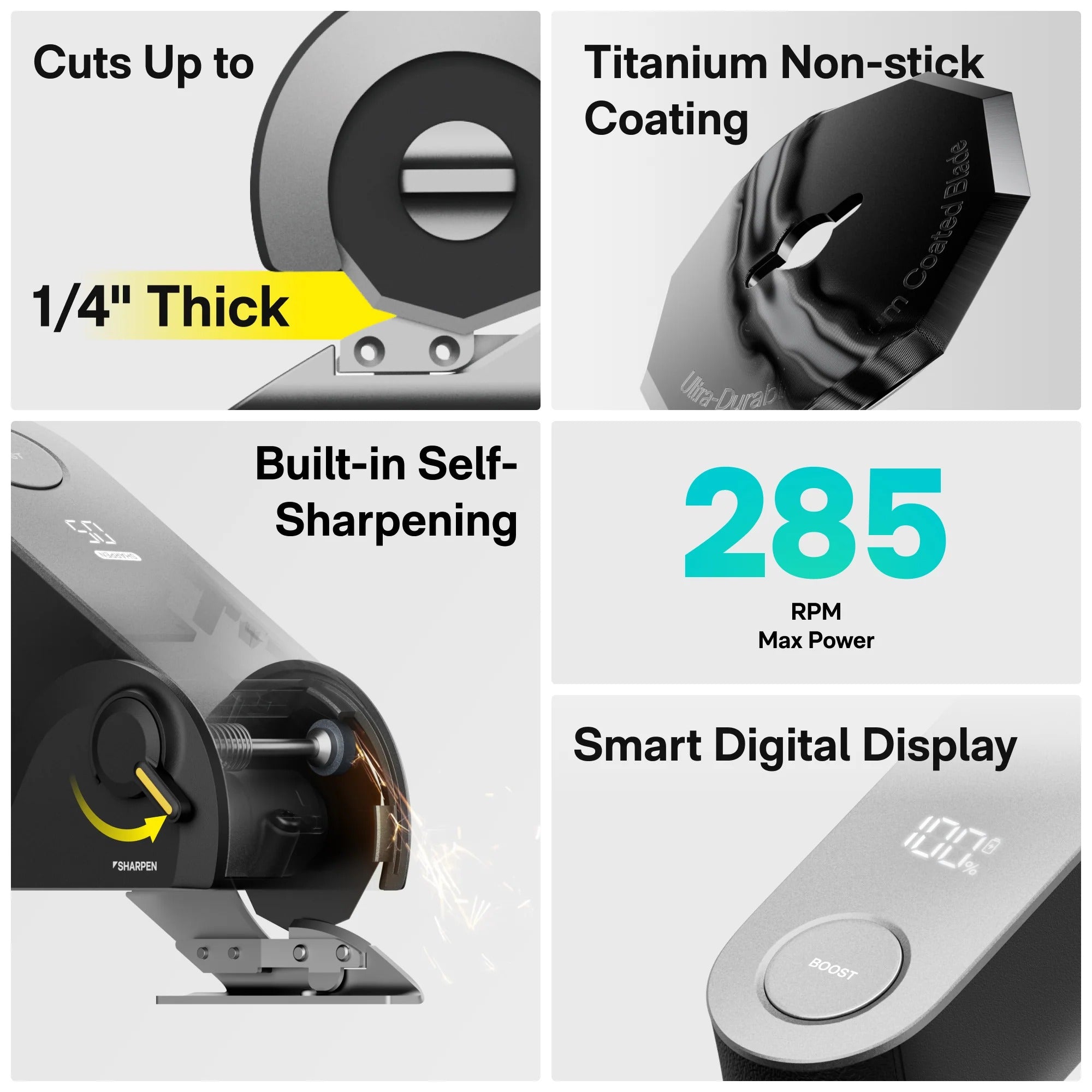 HOTO - Edgeflow Cordless Electric Scissors Gray