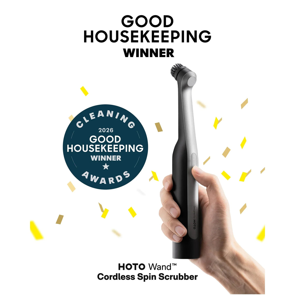 HOTO Wand™ – bezprzewodowy szczotkowy odkurzacz, laureat nagrody Good Housekeeping 2026